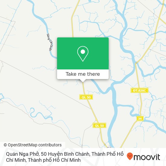 Bản đồ Quán Nga Phở, 50 Huyện Bình Chánh, Thành Phố Hồ Chí Minh