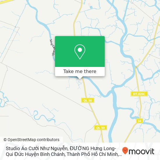 Bản đồ Studio Áo Cưới Như Nguyễn, ĐƯỜNG Hưng Long-Qui Đức Huyện Bình Chánh, Thành Phố Hồ Chí Minh