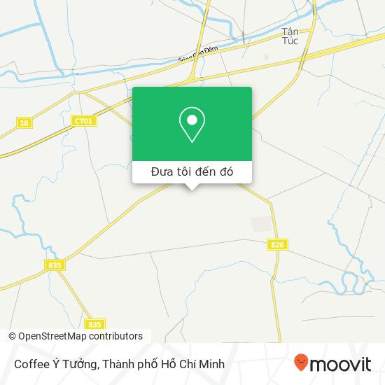 Bản đồ Coffee Ý Tưởng, ĐƯỜNG Giao Thông Hào Ấp 3 Huyện Bình Chánh, Thành Phố Hồ Chí Minh