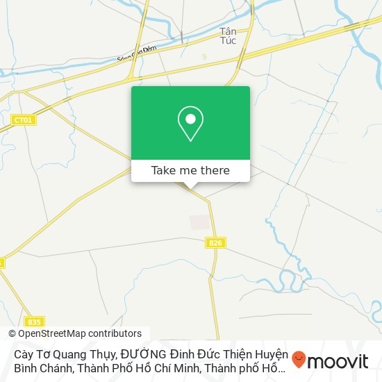 Bản đồ Cày Tơ Quang Thụy, ĐƯỜNG Đinh Đức Thiện Huyện Bình Chánh, Thành Phố Hồ Chí Minh