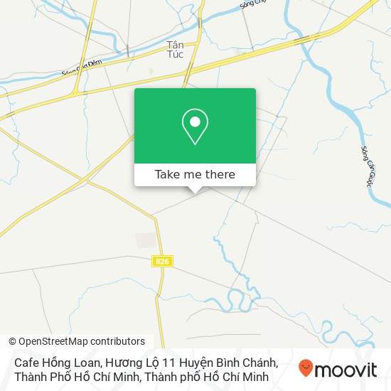 Bản đồ Cafe Hồng Loan, Hương Lộ 11 Huyện Bình Chánh, Thành Phố Hồ Chí Minh