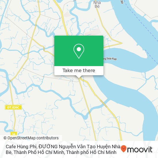 Bản đồ Cafe Hùng Phi, ĐƯỜNG Nguyễn Văn Tạo Huyện Nhà Bè, Thành Phố Hồ Chí Minh