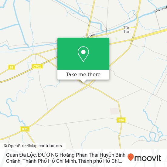 Bản đồ Quán Đa Lộc, ĐƯỜNG Hoàng Phan Thái Huyện Bình Chánh, Thành Phố Hồ Chí Minh