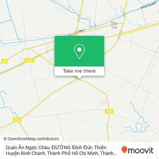 Bản đồ Quán Ăn Ngọc Châu, ĐƯỜNG Đinh Đức Thiện Huyện Bình Chánh, Thành Phố Hồ Chí Minh