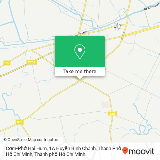 Bản đồ Cơm-Phở Hai Hùm, 1A Huyện Bình Chánh, Thành Phố Hồ Chí Minh