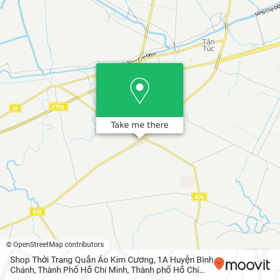 Bản đồ Shop Thời Trang Quần Áo Kim Cương, 1A Huyện Bình Chánh, Thành Phố Hồ Chí Minh