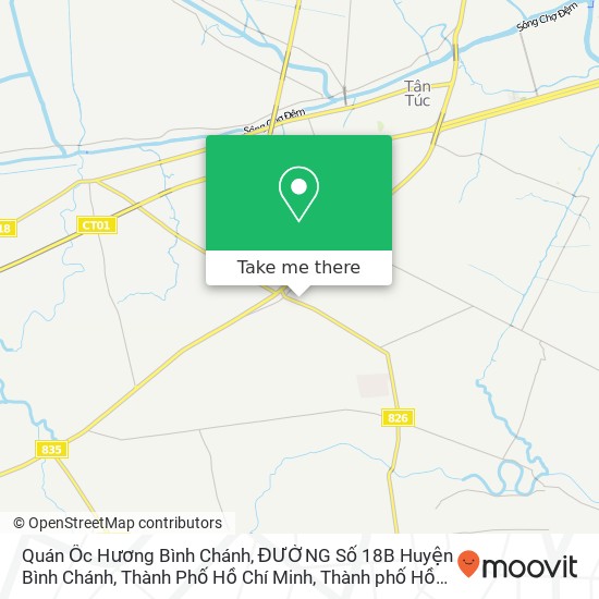 Bản đồ Quán Ốc Hương Bình Chánh, ĐƯỜNG Số 18B Huyện Bình Chánh, Thành Phố Hồ Chí Minh
