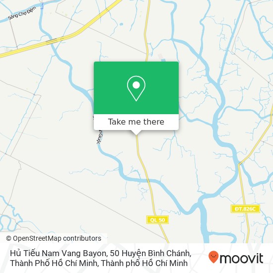 Bản đồ Hủ Tiếu Nam Vang Bayon, 50 Huyện Bình Chánh, Thành Phố Hồ Chí Minh