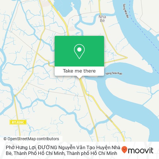 Bản đồ Phở Hưng Lợi, ĐƯỜNG Nguyễn Văn Tạo Huyện Nhà Bè, Thành Phố Hồ Chí Minh