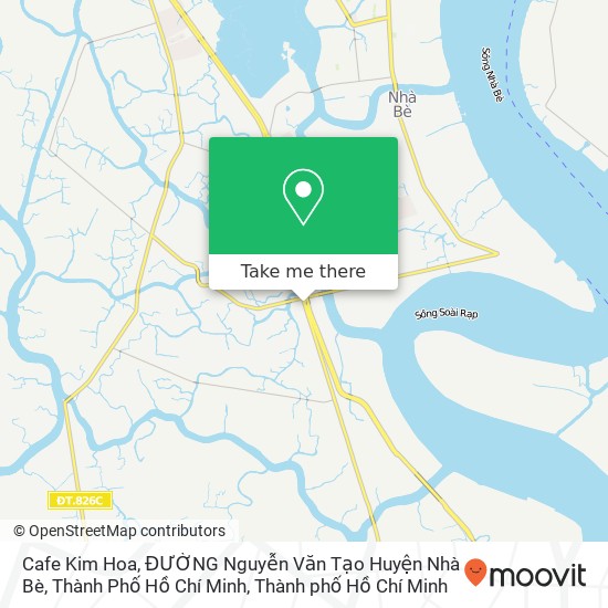 Bản đồ Cafe Kim Hoa, ĐƯỜNG Nguyễn Văn Tạo Huyện Nhà Bè, Thành Phố Hồ Chí Minh