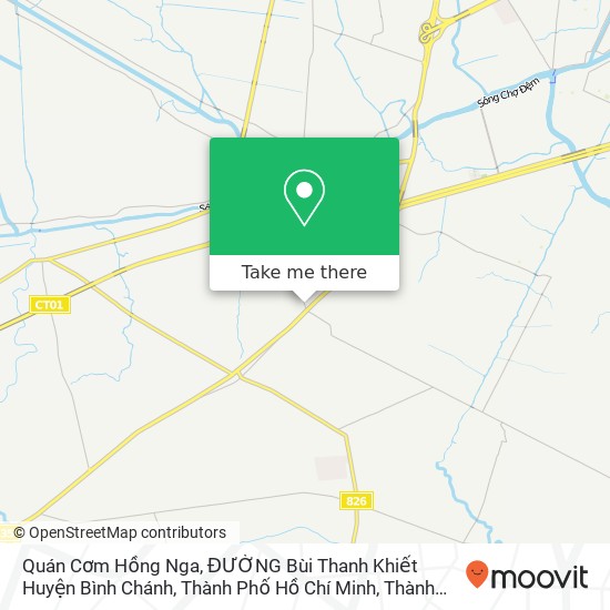 Bản đồ Quán Cơm Hồng Nga, ĐƯỜNG Bùi Thanh Khiết Huyện Bình Chánh, Thành Phố Hồ Chí Minh