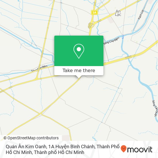 Bản đồ Quán Ăn Kim Oanh, 1A Huyện Bình Chánh, Thành Phố Hồ Chí Minh