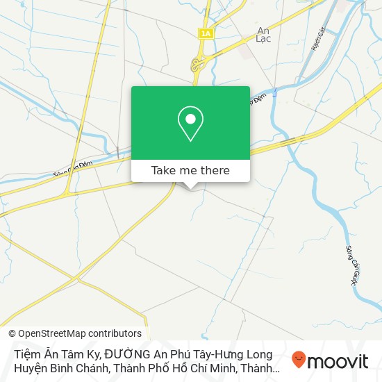 Bản đồ Tiệm Ăn Tâm Ky, ĐƯỜNG An Phú Tây-Hưng Long Huyện Bình Chánh, Thành Phố Hồ Chí Minh