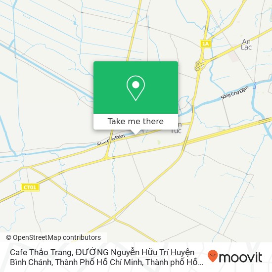 Bản đồ Cafe Thảo Trang, ĐƯỜNG Nguyễn Hữu Trí Huyện Bình Chánh, Thành Phố Hồ Chí Minh