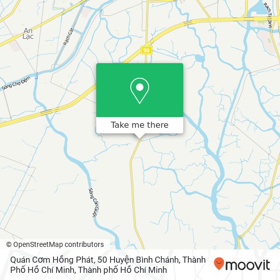 Bản đồ Quán Cơm Hồng Phát, 50 Huyện Bình Chánh, Thành Phố Hồ Chí Minh