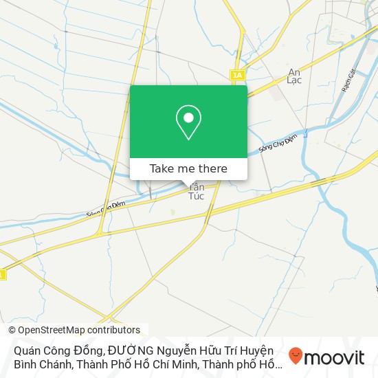 Bản đồ Quán Công Đồng, ĐƯỜNG Nguyễn Hữu Trí Huyện Bình Chánh, Thành Phố Hồ Chí Minh