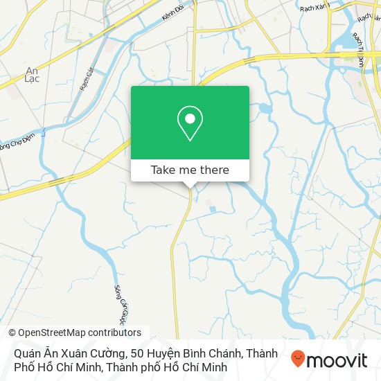 Bản đồ Quán Ăn Xuân Cường, 50 Huyện Bình Chánh, Thành Phố Hồ Chí Minh