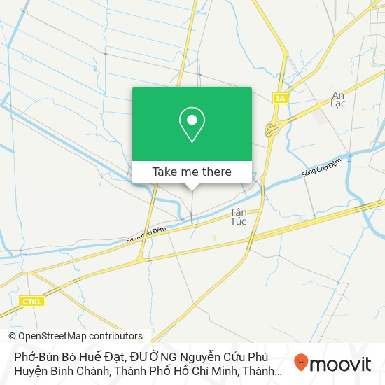 Bản đồ Phở-Bún Bò Huế Đạt, ĐƯỜNG Nguyễn Cửu Phú Huyện Bình Chánh, Thành Phố Hồ Chí Minh