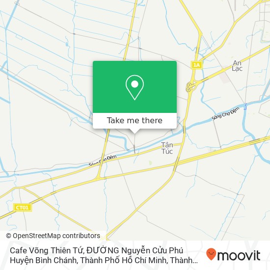 Bản đồ Cafe Võng Thiên Tứ, ĐƯỜNG Nguyễn Cửu Phú Huyện Bình Chánh, Thành Phố Hồ Chí Minh