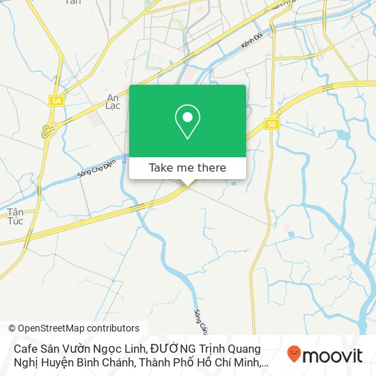 Bản đồ Cafe Sân Vườn Ngọc Linh, ĐƯỜNG Trịnh Quang Nghị Huyện Bình Chánh, Thành Phố Hồ Chí Minh
