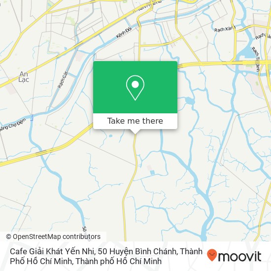 Bản đồ Cafe Giải Khát Yến Nhi, 50 Huyện Bình Chánh, Thành Phố Hồ Chí Minh