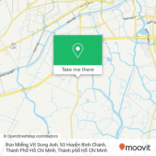 Bản đồ Bún Miếng Vịt Song Anh, 50 Huyện Bình Chánh, Thành Phố Hồ Chí Minh