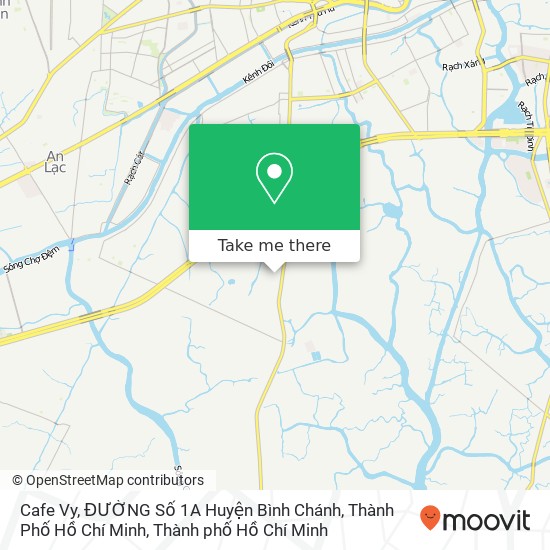 Bản đồ Cafe Vy, ĐƯỜNG Số 1A Huyện Bình Chánh, Thành Phố Hồ Chí Minh