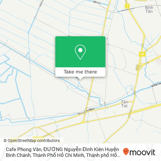 Bản đồ Cafe Phong Vân, ĐƯỜNG Nguyễn Đình Kiên Huyện Bình Chánh, Thành Phố Hồ Chí Minh