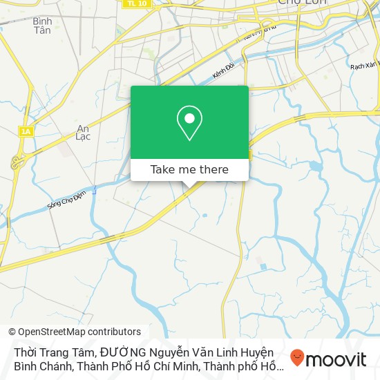 Bản đồ Thời Trang Tâm, ĐƯỜNG Nguyễn Văn Linh Huyện Bình Chánh, Thành Phố Hồ Chí Minh