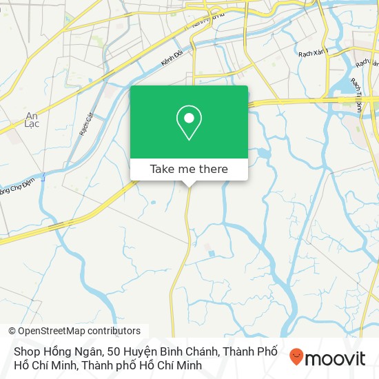 Bản đồ Shop Hồng Ngân, 50 Huyện Bình Chánh, Thành Phố Hồ Chí Minh