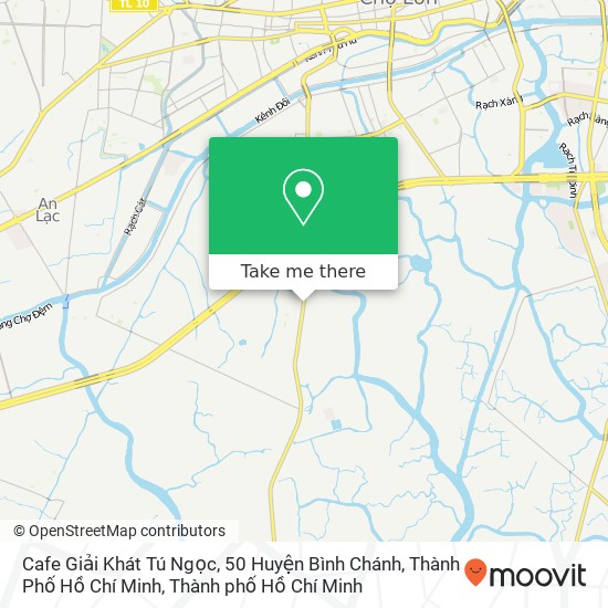 Bản đồ Cafe Giải Khát Tú Ngọc, 50 Huyện Bình Chánh, Thành Phố Hồ Chí Minh