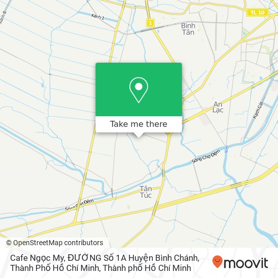 Bản đồ Cafe Ngọc My, ĐƯỜNG Số 1A Huyện Bình Chánh, Thành Phố Hồ Chí Minh