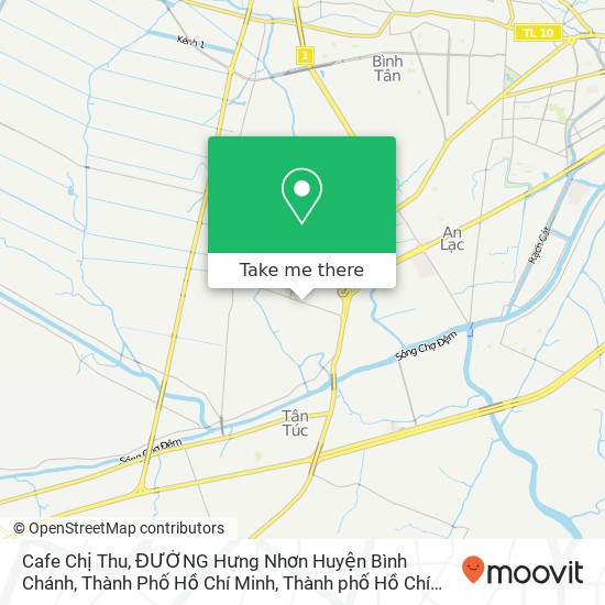 Bản đồ Cafe Chị Thu, ĐƯỜNG Hưng Nhơn Huyện Bình Chánh, Thành Phố Hồ Chí Minh