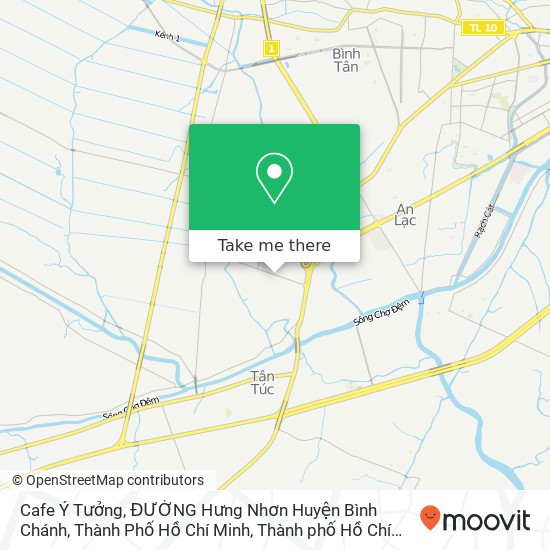 Bản đồ Cafe Ý Tưởng, ĐƯỜNG Hưng Nhơn Huyện Bình Chánh, Thành Phố Hồ Chí Minh