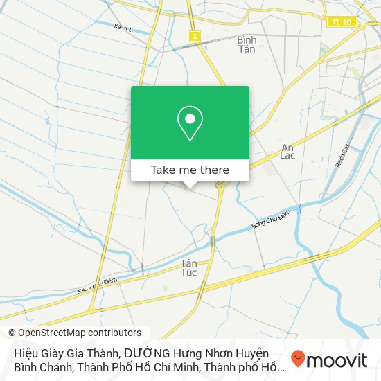 Bản đồ Hiệu Giày Gia Thành, ĐƯỜNG Hưng Nhơn Huyện Bình Chánh, Thành Phố Hồ Chí Minh