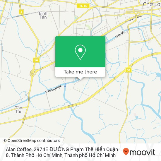 Bản đồ Alan Coffee, 2974E ĐƯỜNG Phạm Thế Hiển Quận 8, Thành Phố Hồ Chí Minh