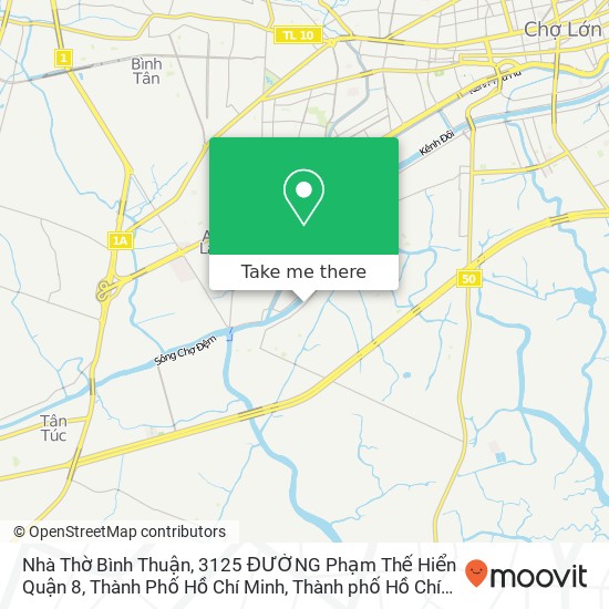 Bản đồ Nhà Thờ Bình Thuận, 3125 ĐƯỜNG Phạm Thế Hiển Quận 8, Thành Phố Hồ Chí Minh
