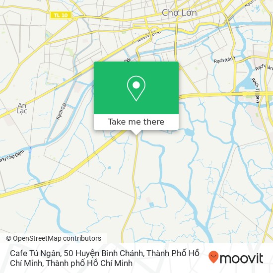 Bản đồ Cafe Tú Ngân, 50 Huyện Bình Chánh, Thành Phố Hồ Chí Minh