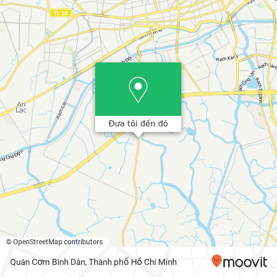 Bản đồ Quán Cơm Bình Dân, 50 Huyện Bình Chánh, Thành Phố Hồ Chí Minh