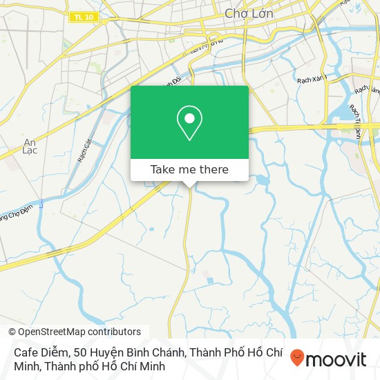 Bản đồ Cafe Diễm, 50 Huyện Bình Chánh, Thành Phố Hồ Chí Minh