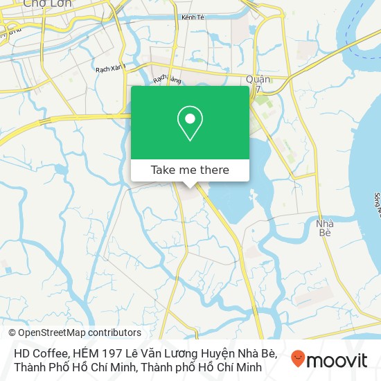Bản đồ HD Coffee, HẺM 197 Lê Văn Lương Huyện Nhà Bè, Thành Phố Hồ Chí Minh