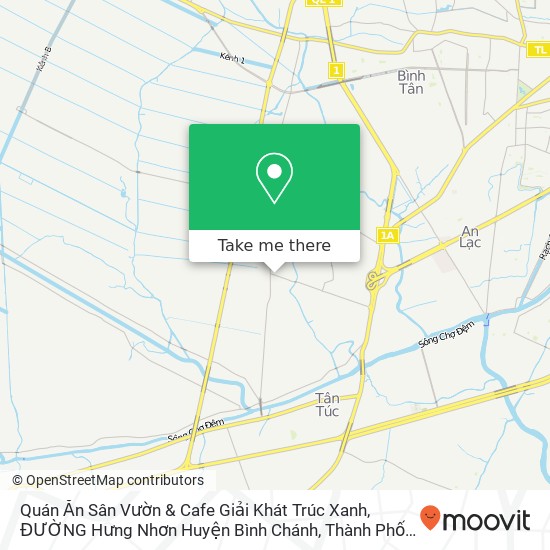 Bản đồ Quán Ăn Sân Vườn & Cafe Giải Khát Trúc Xanh, ĐƯỜNG Hưng Nhơn Huyện Bình Chánh, Thành Phố Hồ Chí Minh