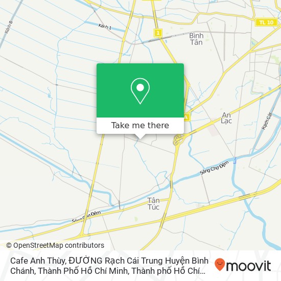 Bản đồ Cafe Anh Thùy, ĐƯỜNG Rạch Cái Trung Huyện Bình Chánh, Thành Phố Hồ Chí Minh