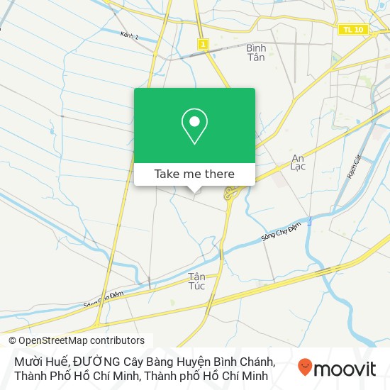 Bản đồ Mười Huế, ĐƯỜNG Cây Bàng Huyện Bình Chánh, Thành Phố Hồ Chí Minh