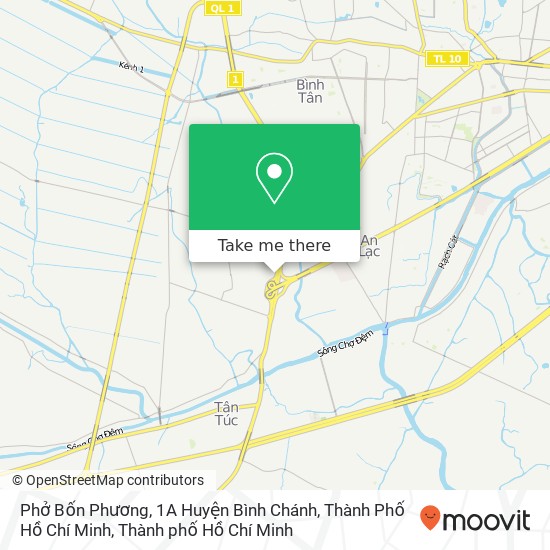Bản đồ Phở Bốn Phương, 1A Huyện Bình Chánh, Thành Phố Hồ Chí Minh