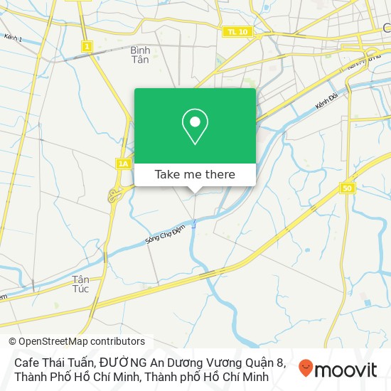 Bản đồ Cafe Thái Tuấn, ĐƯỜNG An Dương Vương Quận 8, Thành Phố Hồ Chí Minh