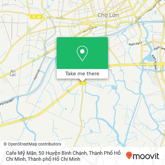 Bản đồ Cafe Mỹ Mãn, 50 Huyện Bình Chánh, Thành Phố Hồ Chí Minh