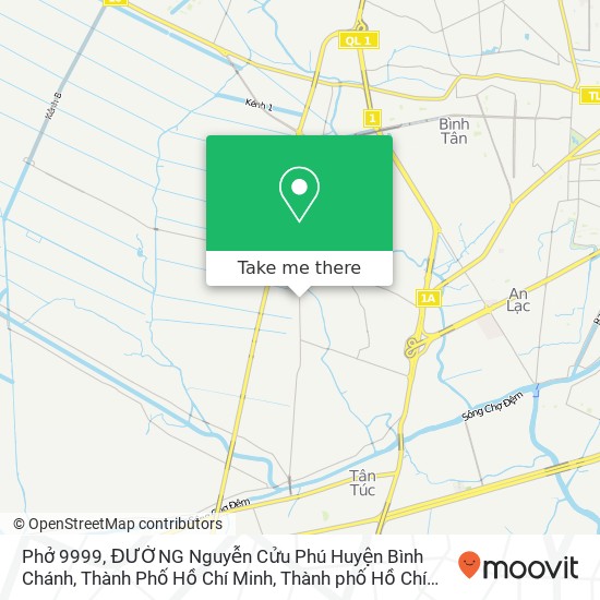 Bản đồ Phở 9999, ĐƯỜNG Nguyễn Cửu Phú Huyện Bình Chánh, Thành Phố Hồ Chí Minh