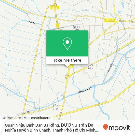 Bản đồ Quán Nhậu Bình Dân Ba Răng, ĐƯỜNG Trần Đại Nghĩa Huyện Bình Chánh, Thành Phố Hồ Chí Minh