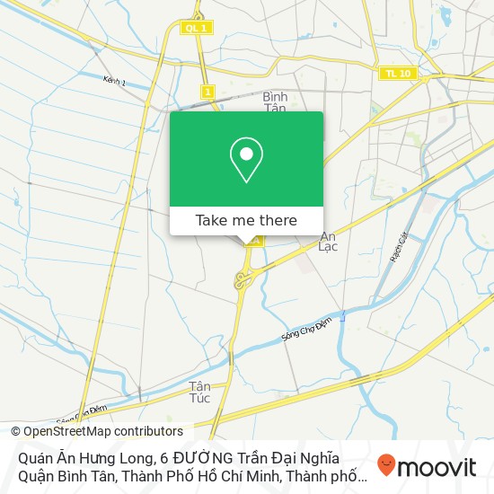 Bản đồ Quán Ăn Hưng Long, 6 ĐƯỜNG Trần Đại Nghĩa Quận Bình Tân, Thành Phố Hồ Chí Minh